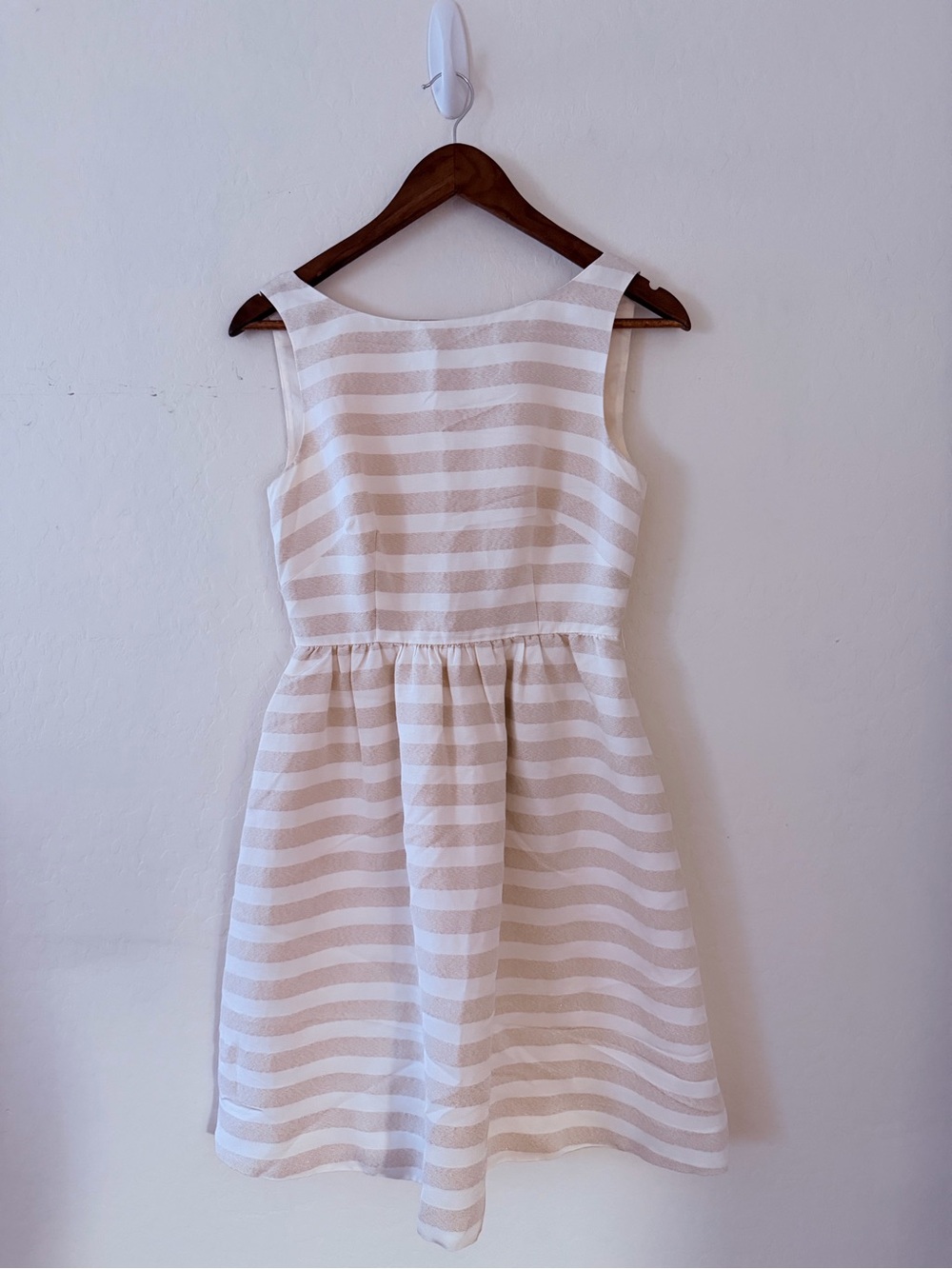 Lilly Pulitzer Size 2 Striped Fit & Flare Dress Pink White Silk Blend